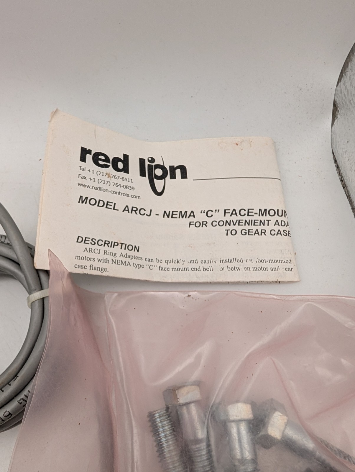 RED LION CONTROLS ARCJ1AZ0 MOTOR ADAPTER KIT No Box Storage Wear Light Corrosion