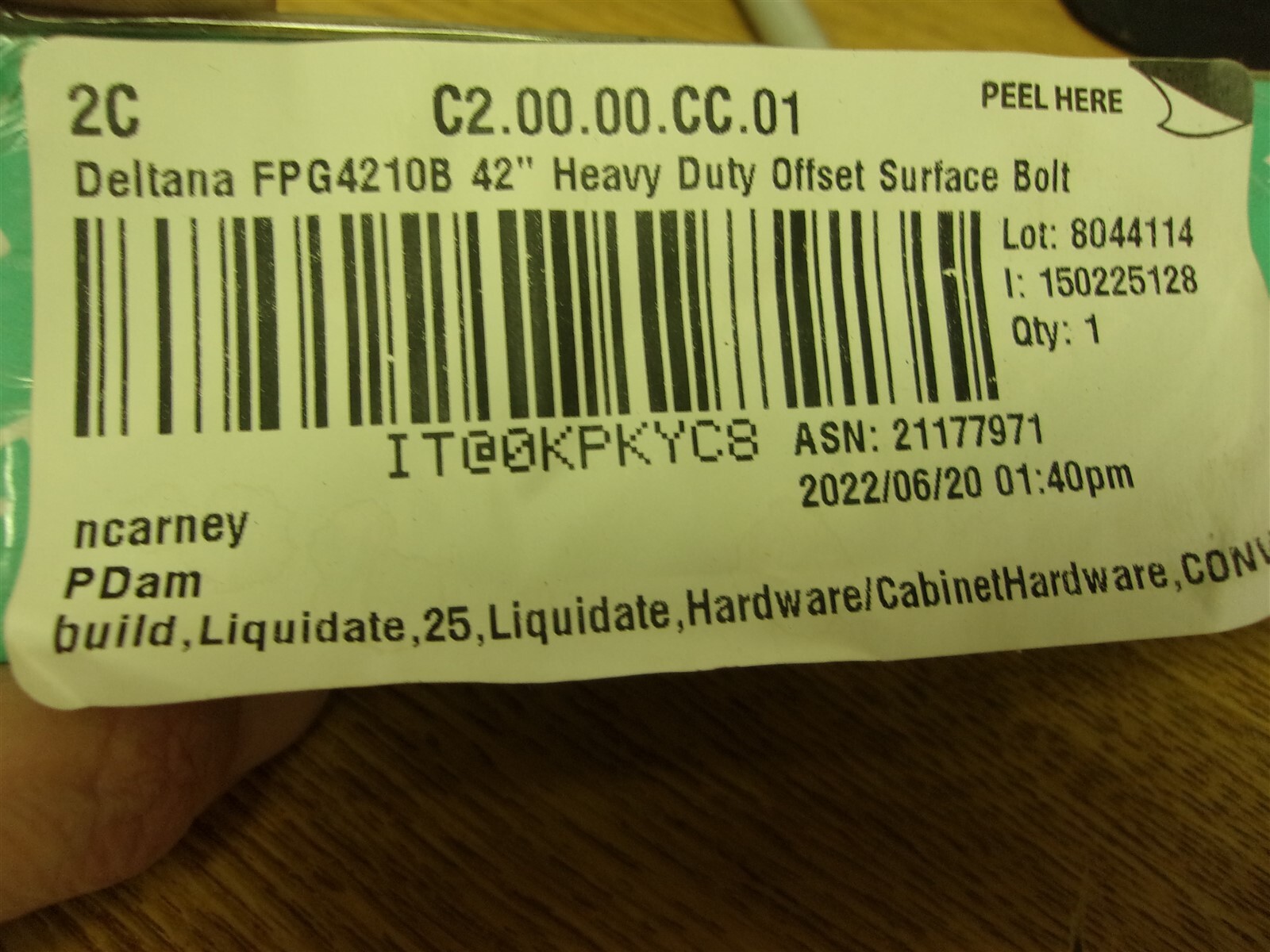 NEW Deltana FPG-4210B 42″ Heavy Duty Offset Surface Bolt *FREE SHIPPING*
