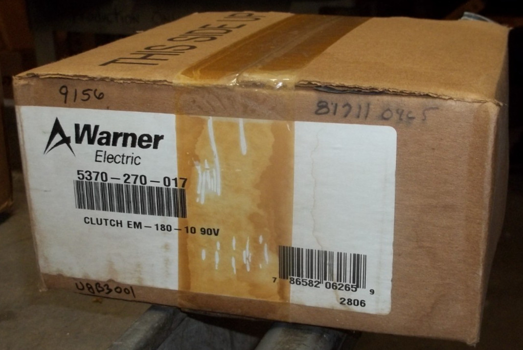 FACTORY SEALED WARNER ELECTRIC 5370-270-017 EM-180-10 90V CLUTCH (500)