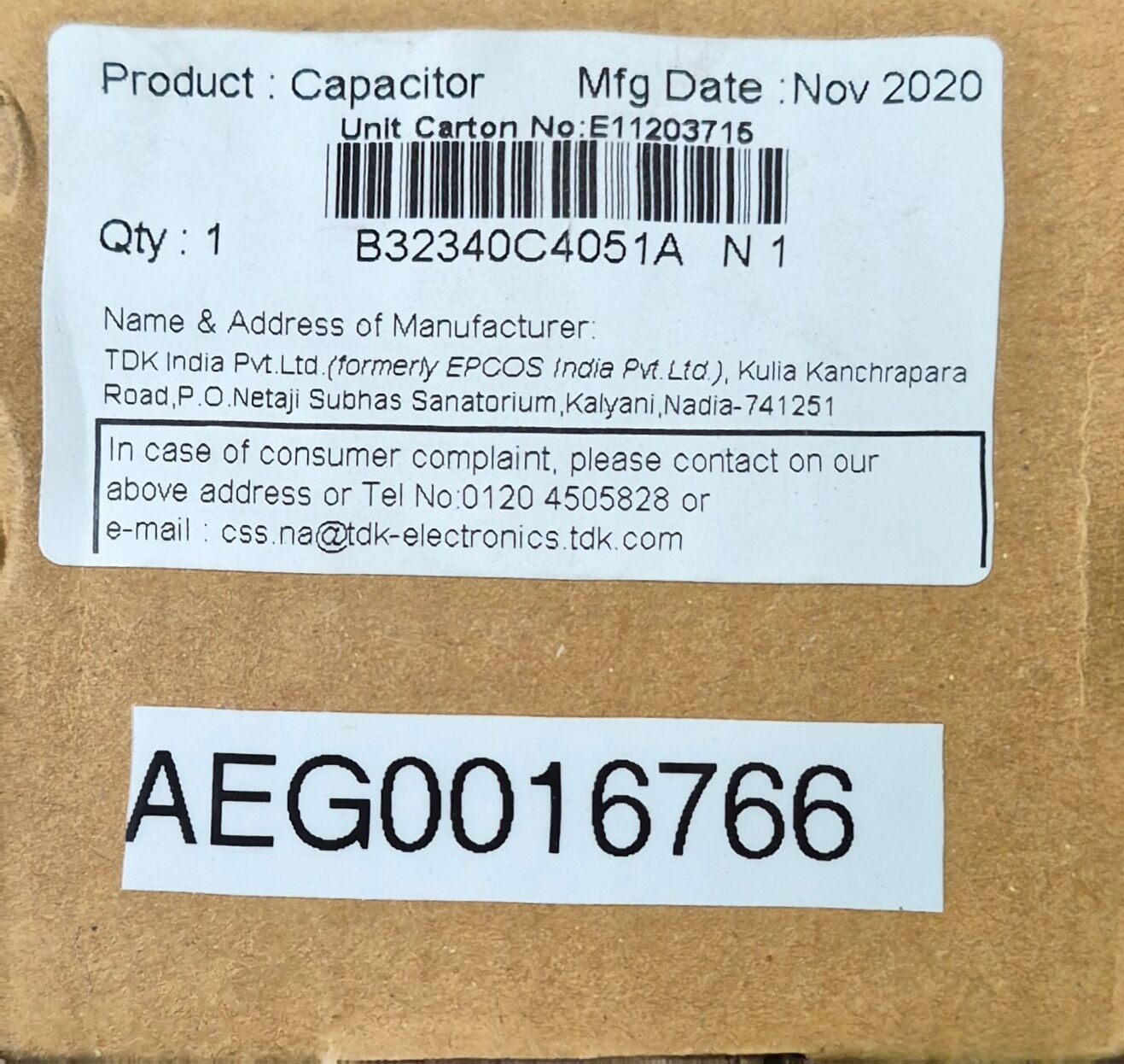 EPCOS (TDK) B32340C4051A000 Capacitor