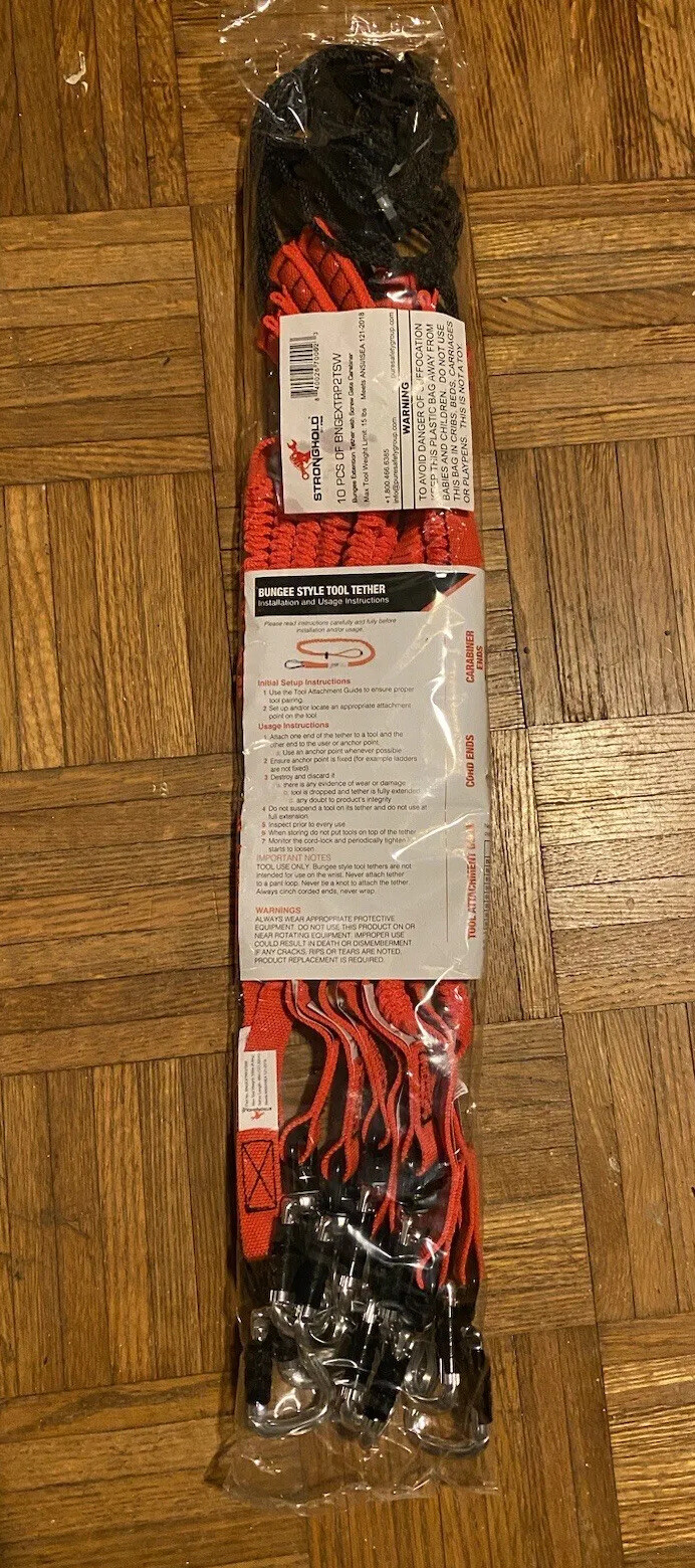 STRONGHOLD PSG Bungee Tool Extenstion Lanyards 15 lbs Max BNGEXTRP2TSW Set of 10