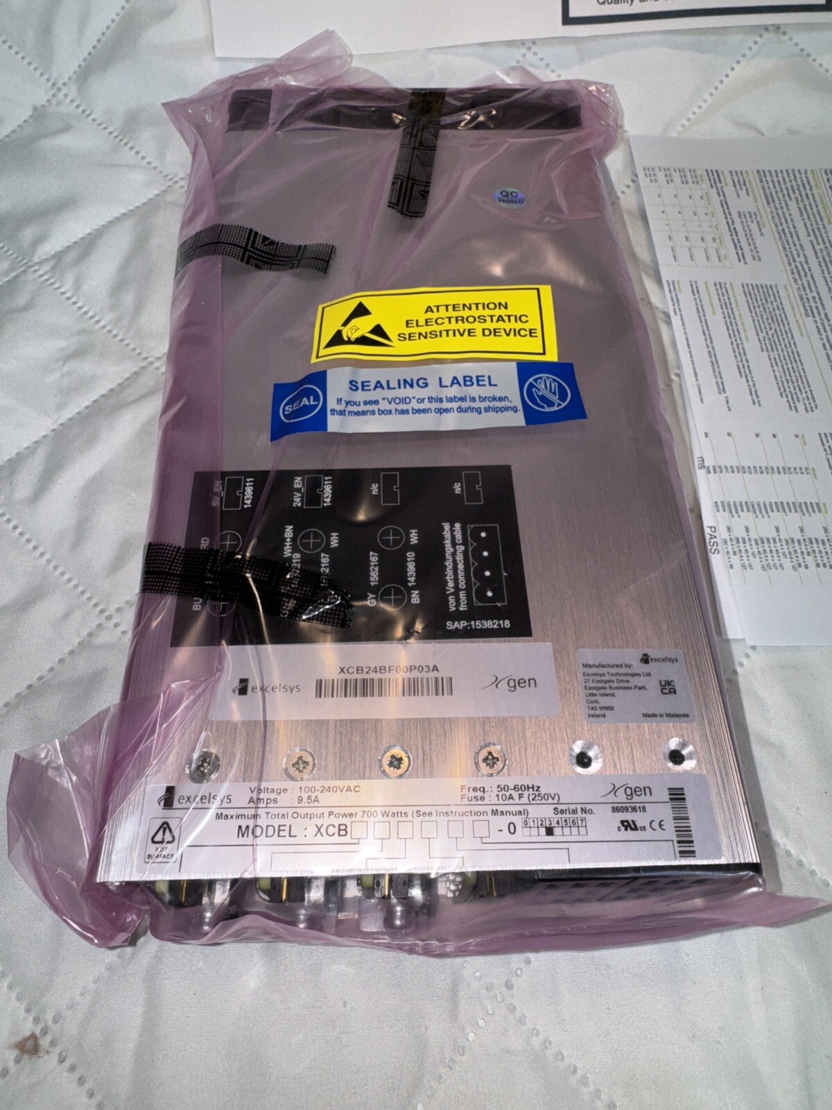✅ EXCELSYS GEN XCB222220P 700W Power Supply XCB222220P-00A-3.45V