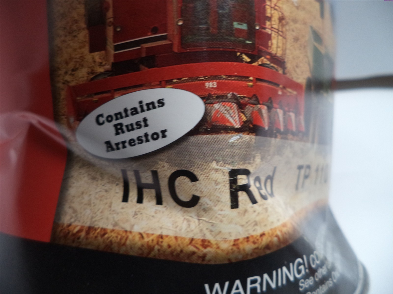 Dented Can 1 Gallon Tisco Heavy-Duty Industrial Enamel IHC Red TP110
