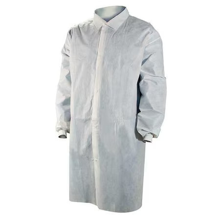 Cellucap 3509Xx Disposable Lab Coat, Polypropylene, Snaps Closure, White, 2Xl,