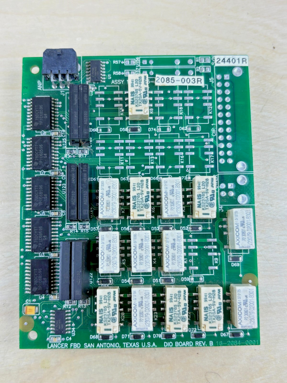 Lancer FBD 2085-003R DIO Board, Rev B, 16-2084-0001