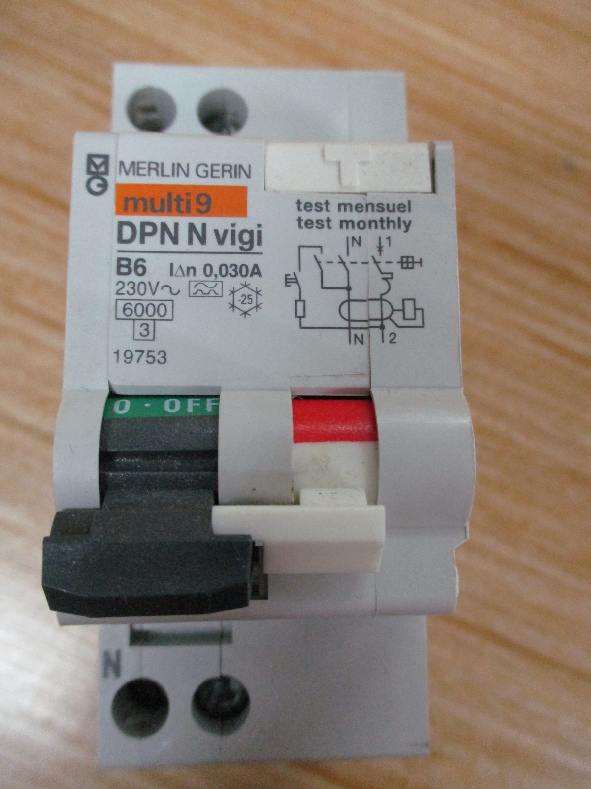 Merlin Gerin 19753 Square D Circuit Breaker Schneider MG19753 (Pack of 6)