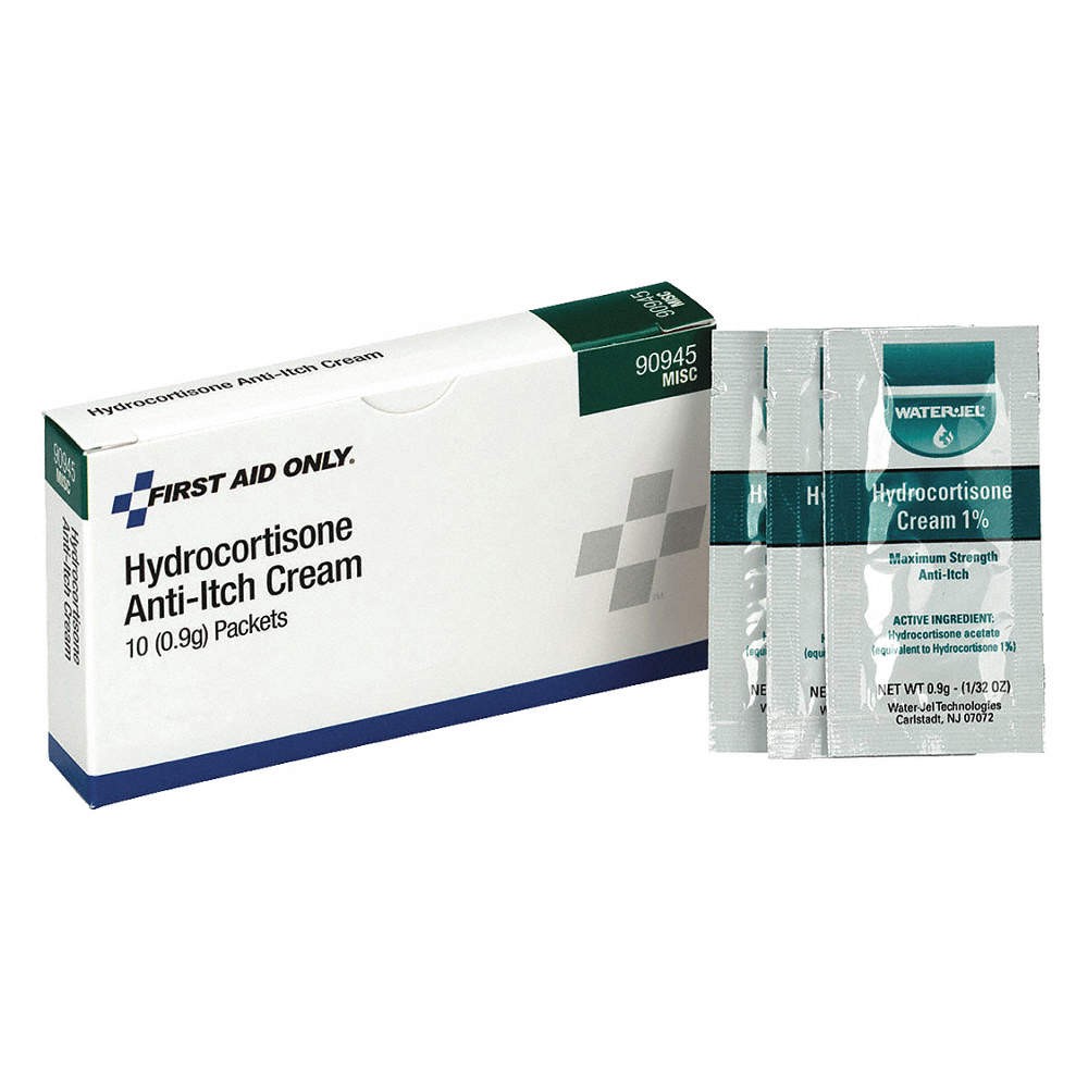 GRAINGER APPROVED 90945 Topical Anti-Itch,0.004oz,Cream,10ct 480G31