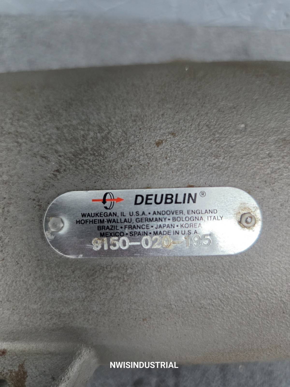 Deublin 9150-020-195 Hot Oil / Steam rotary union 1-1/2 NPT RH