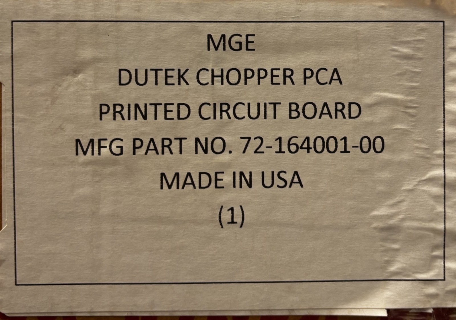 MGE Dutek Chopper PCA 72-164001-00 | OEM Power Control Assembly for UPS Systems