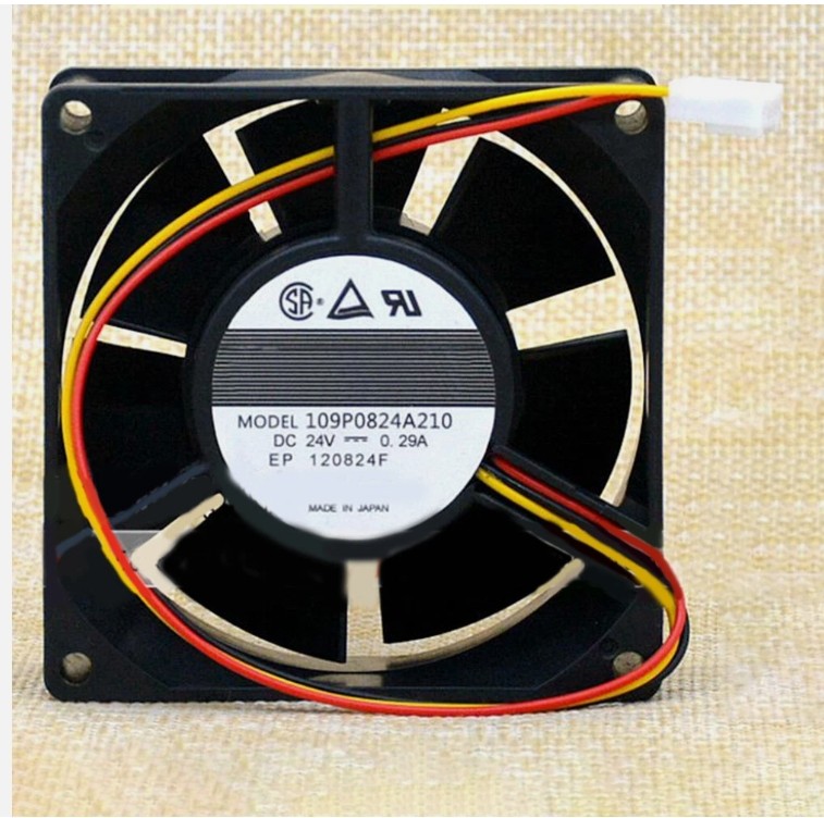 Cooling Fan 109P0824A210 for Sanyo SANACE80 24V 0.29A 3pin 80*80*32mm