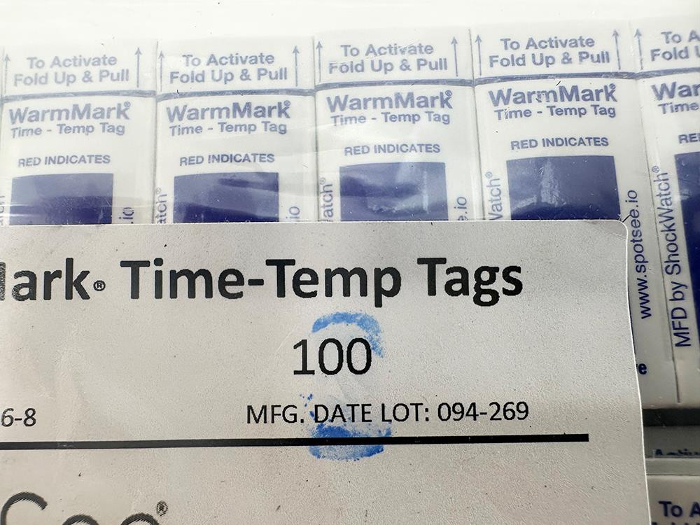 100 qty WarmMark Temperature Indicator 30C/86F NEW FREE FAST SHIP