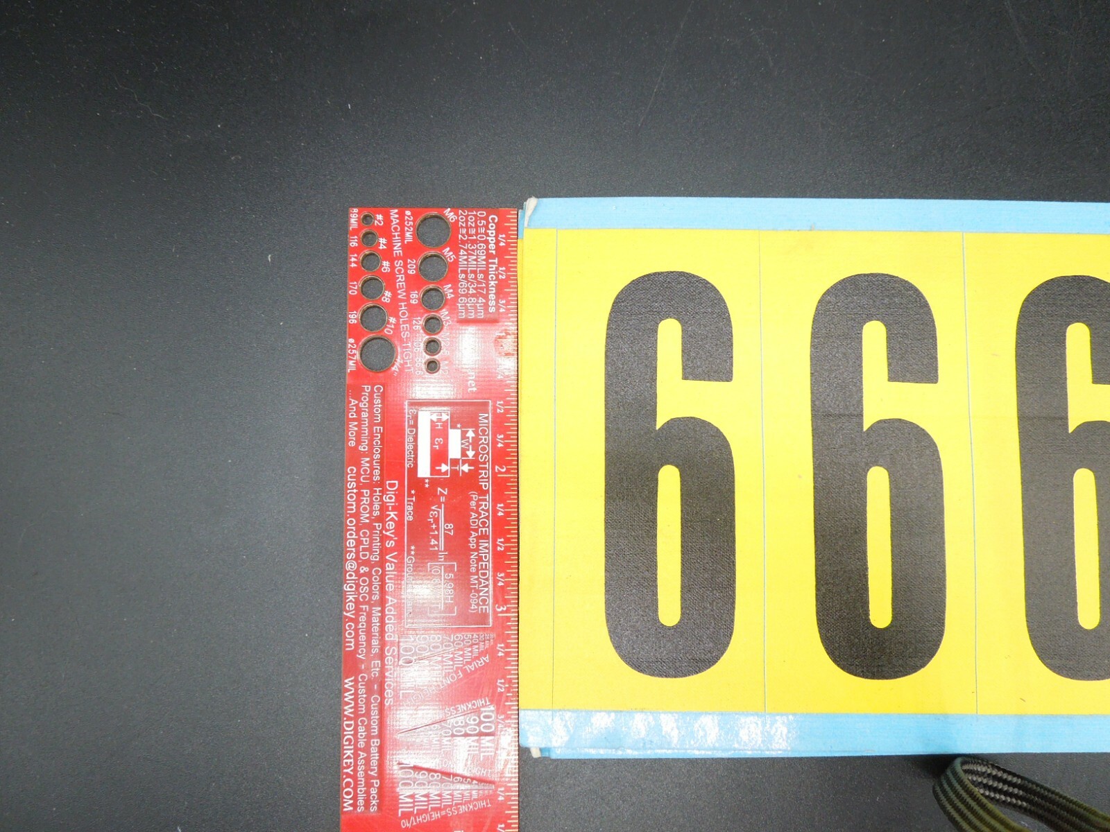 NEW BRADY 1 1/2 X 3 1/2″ YELLOW NUMBER LABEL SELF STICK # 6 OR 9