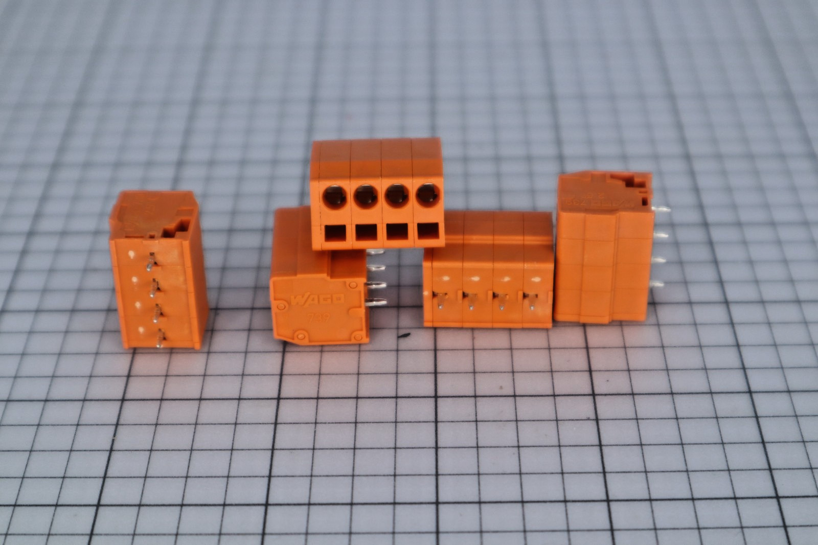 *Lot of 5* WAGO 739-233 ROHS PCB Terminal Block 2.5 mm2 4Pin Through Hole