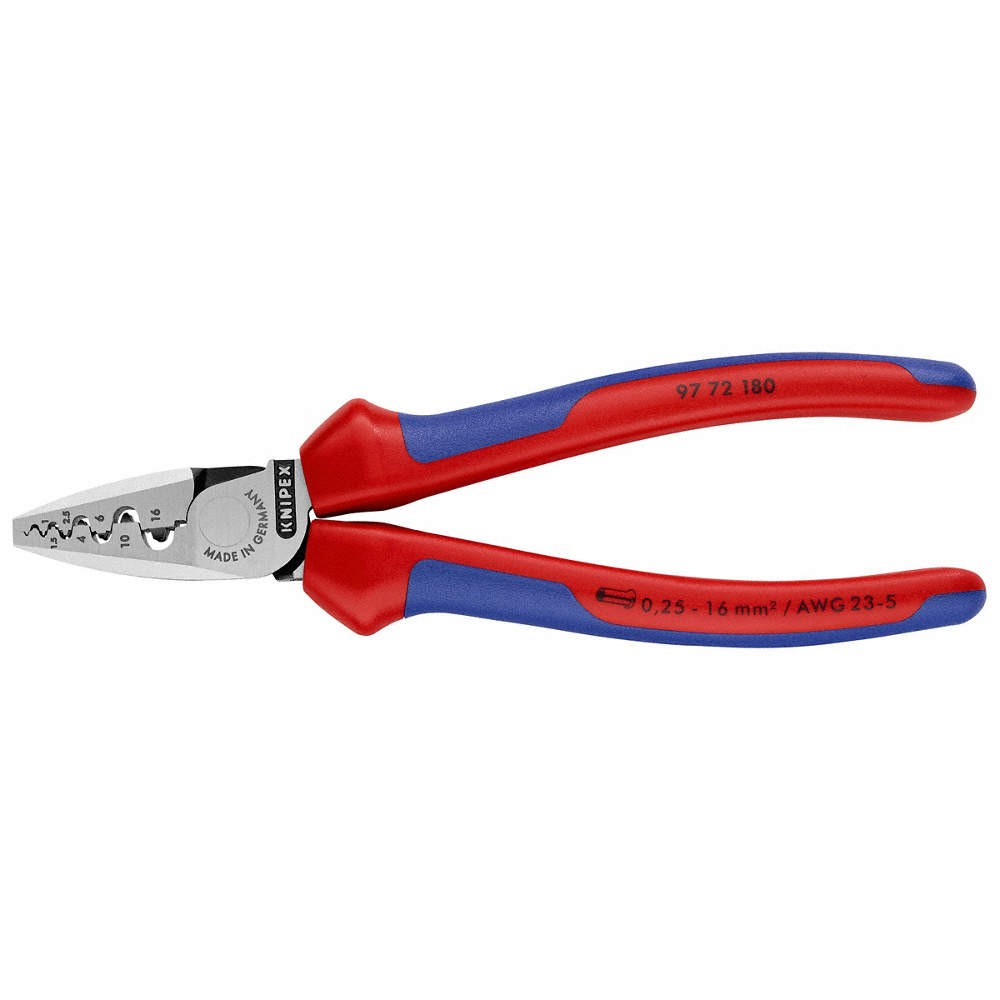 KNIPEX 97 72 180 Crimper,23 to 5 AWG,7-1/4″ L 10U186