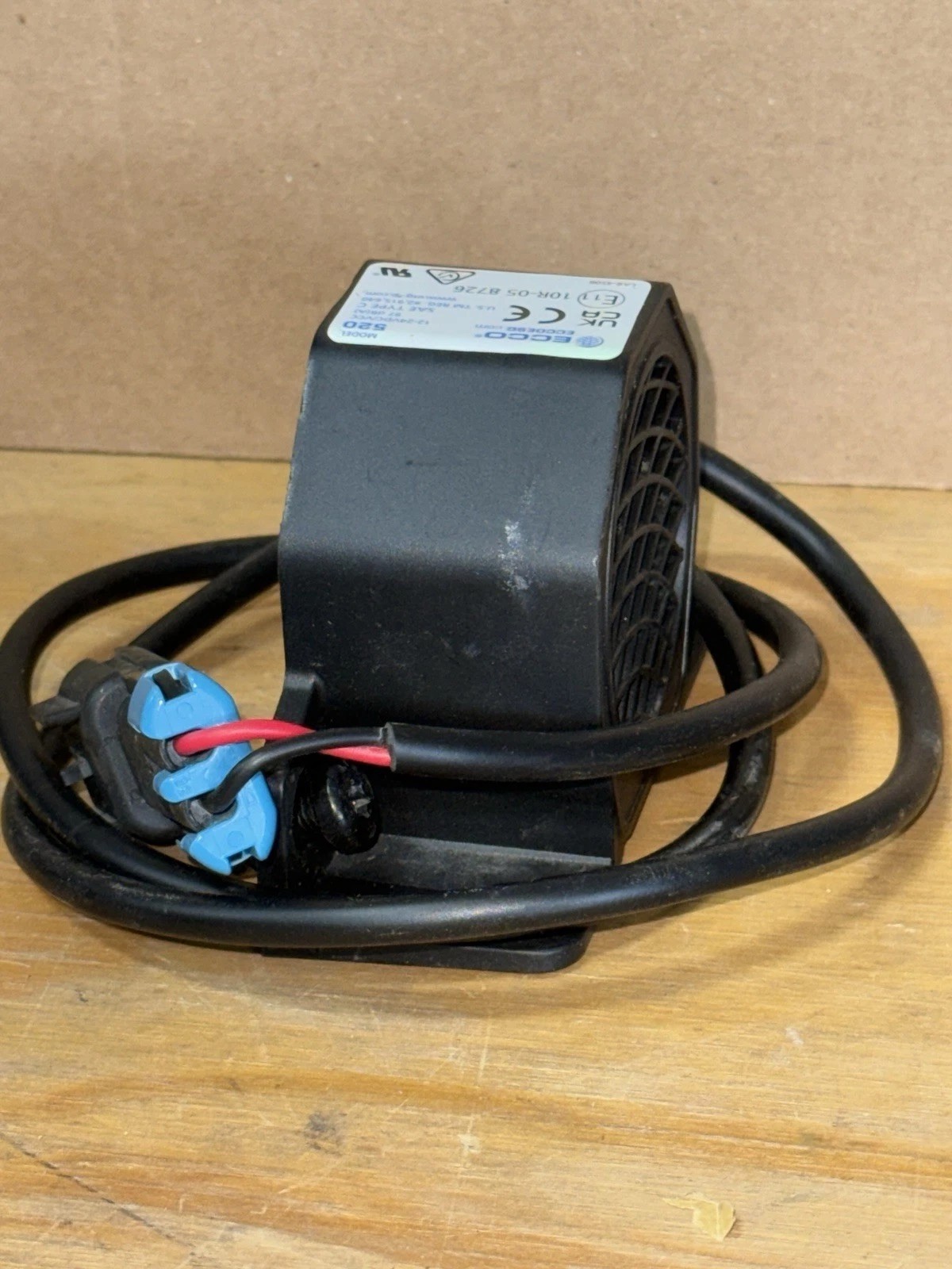 Ecco 500 Series Back-Up Alarm Model 520 12-24V Black Alarm System 97dB NOB