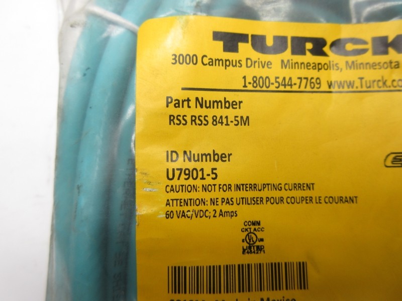TURCK RSSRSS841-5M U7901-5 60VAC/DC 2A NSMP