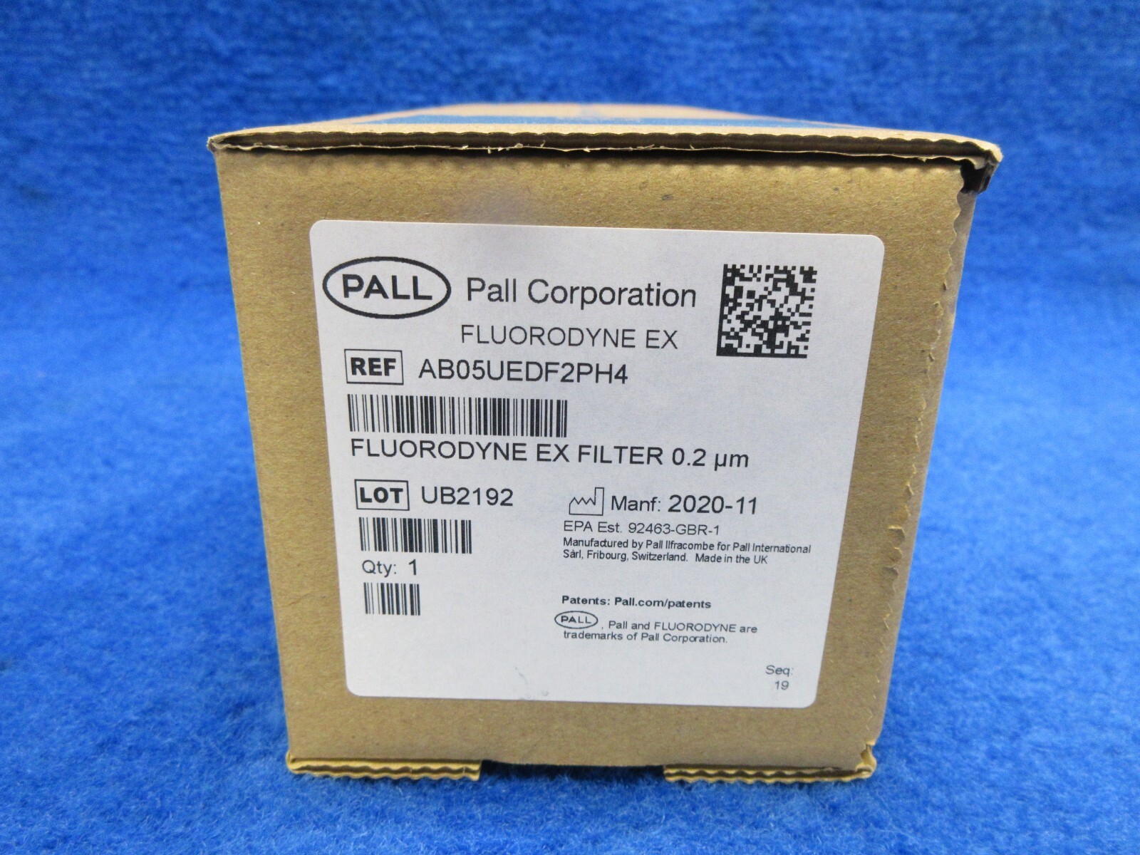 Pall Fluorodyne EX Kleenpak Filter AB05UEDF2PH4 0.2um 5″ 5300cm2 – NEW