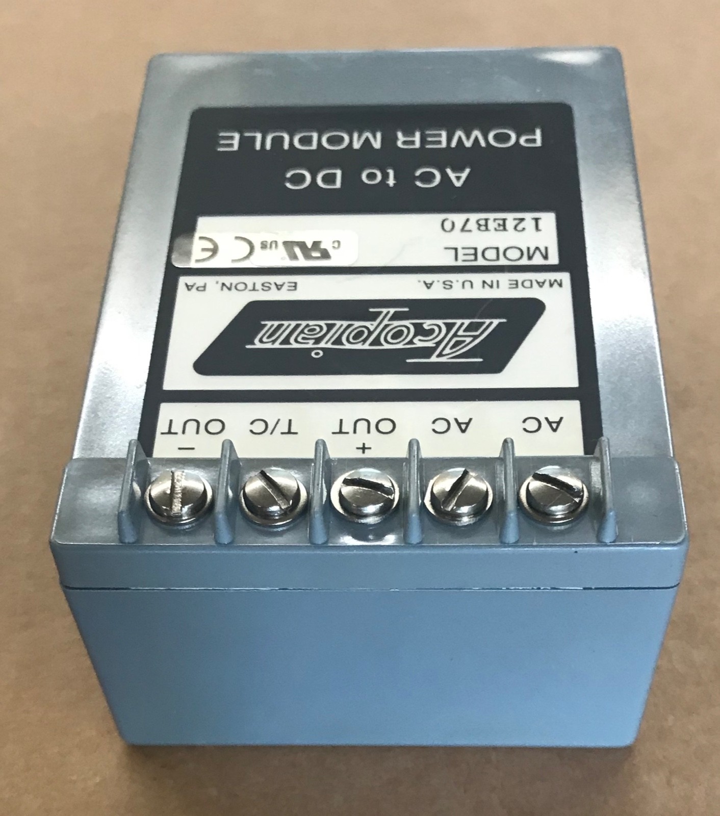 DC Power Supply, 12V @ 0.7A , 700mA output, 120V input, Acopian 12EB70, Tested