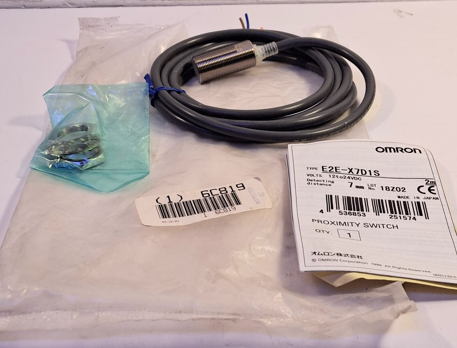 1 NEW OMRON E2E-X7D1S 6C819 PROXIMITY SWITCH NNB ***MAKE OFFER***
