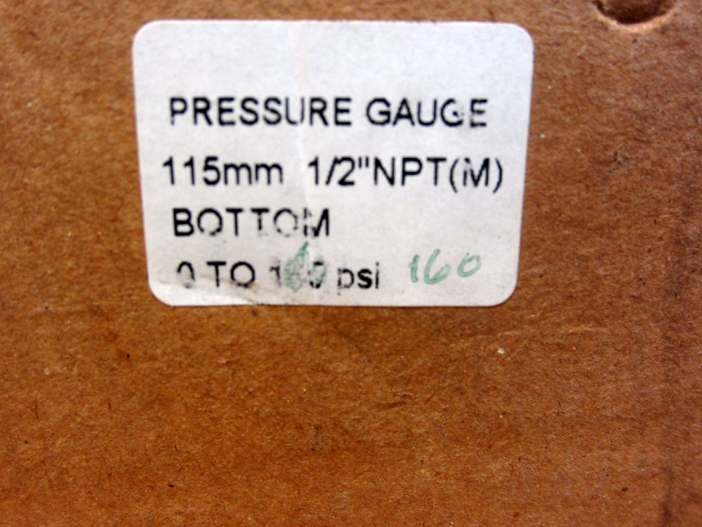 WAL AISI 316L 4.5″ Pressure Gauge 160 PSI