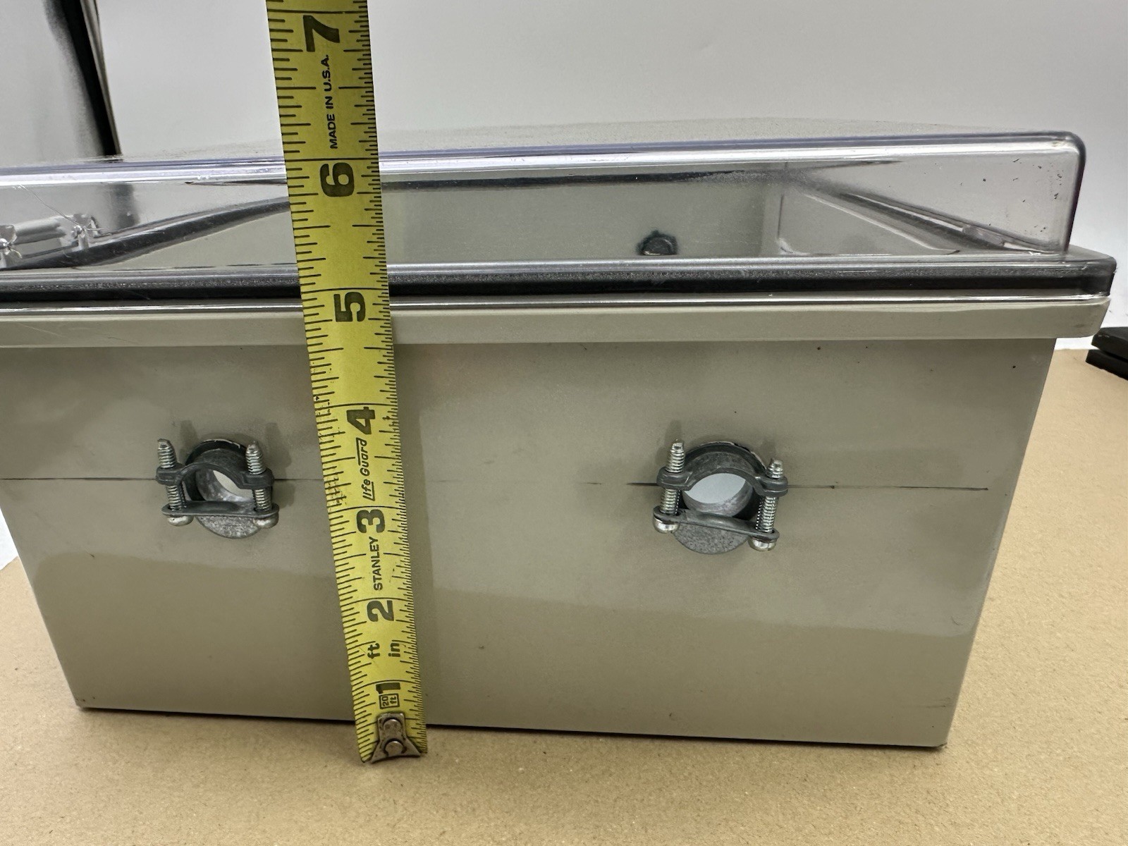 Bud Industries NBB-10273 Light Gray Style B Plastic Indoor Box with Clear Door