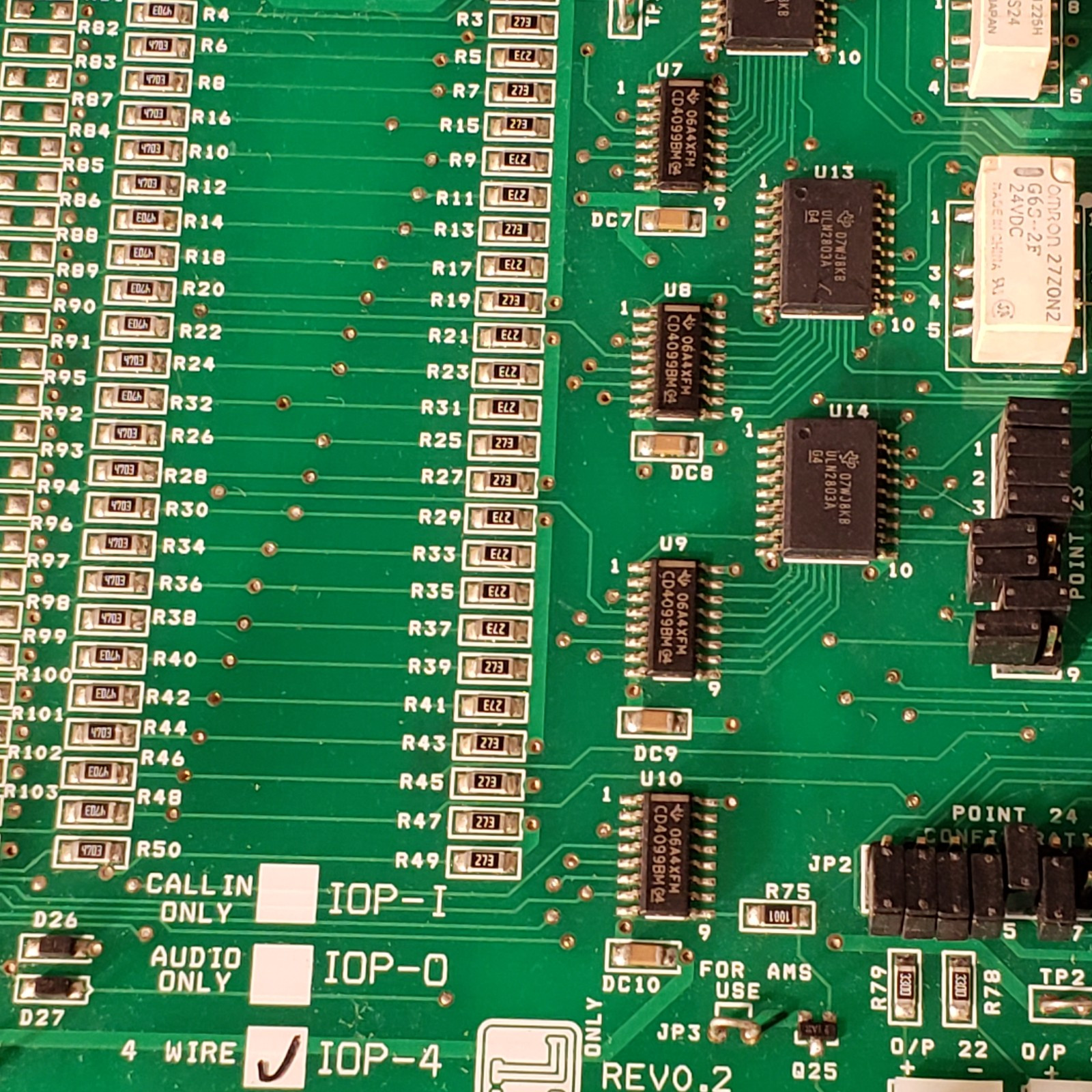Telecor IOP-4 Rev 0.2 4 Wire File E-37 Plug In Module Control Board