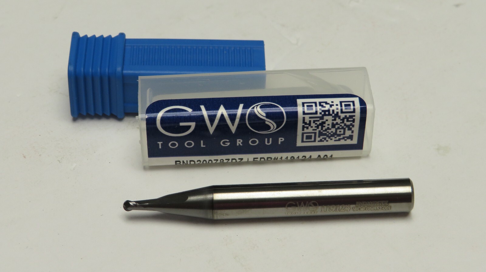 GWS TOOL 02mm DIAM x 6mm SHANK DIAM x 2mm LOC x 50mm OAL,2 FL,BALL NOSE END MILL