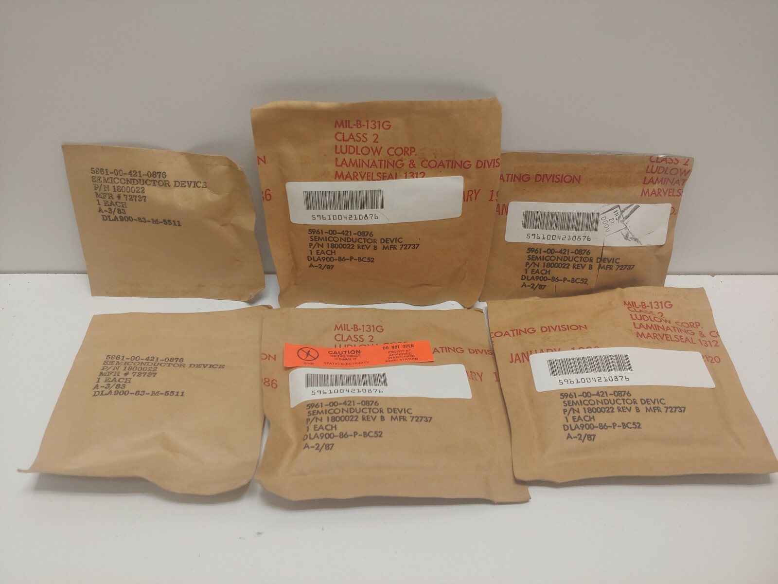 LOT OF 6 NEW! MIL-SPEC AMETEK SEMICONDUCTOR DEVICES 1800022 5961-00-421-0876