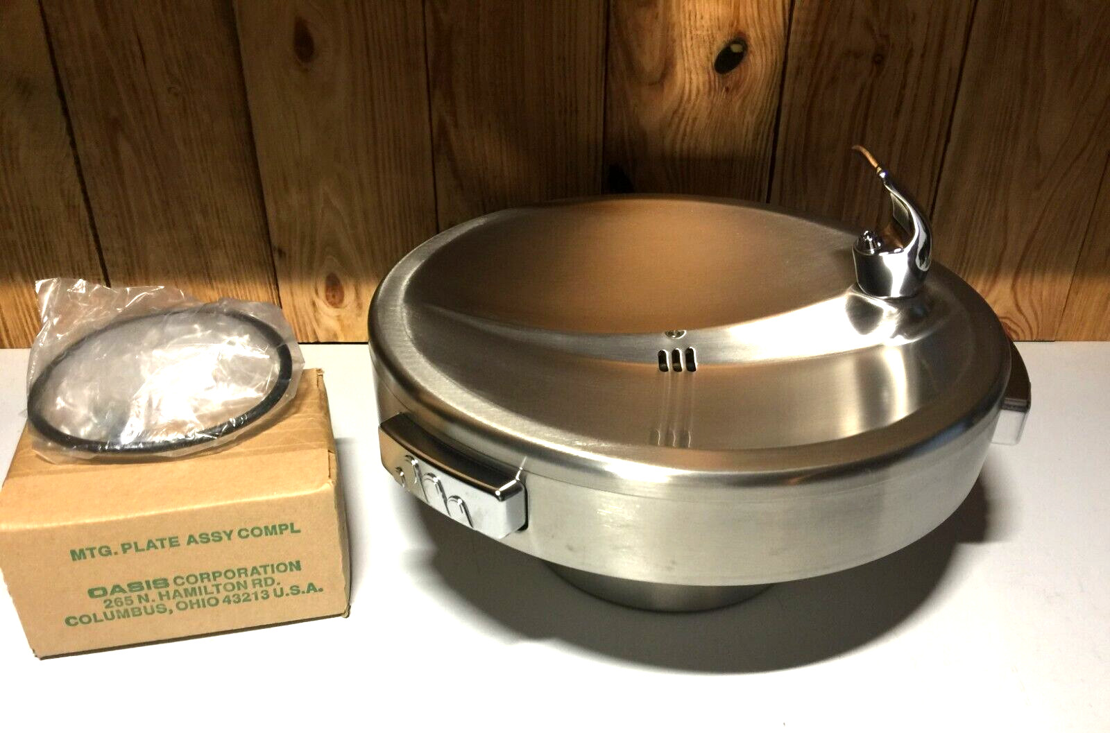 Oasis Stainless Steel Wall-Mounted Drinking Water Fountain with seal & hardware