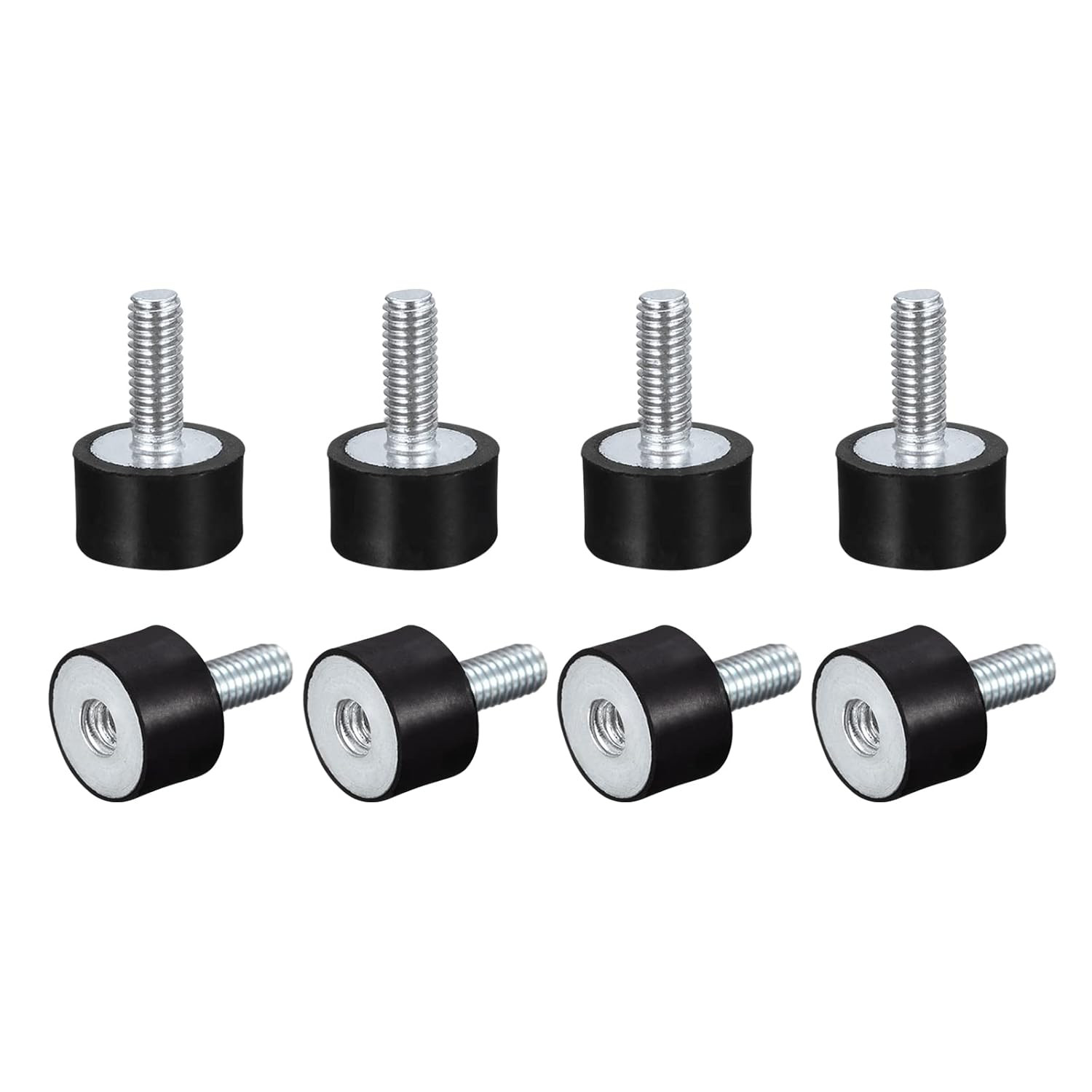 Uxcell Rubber Mounts 8Pcs M5 Male/Female Vibration Isolator Shock Absorber, for