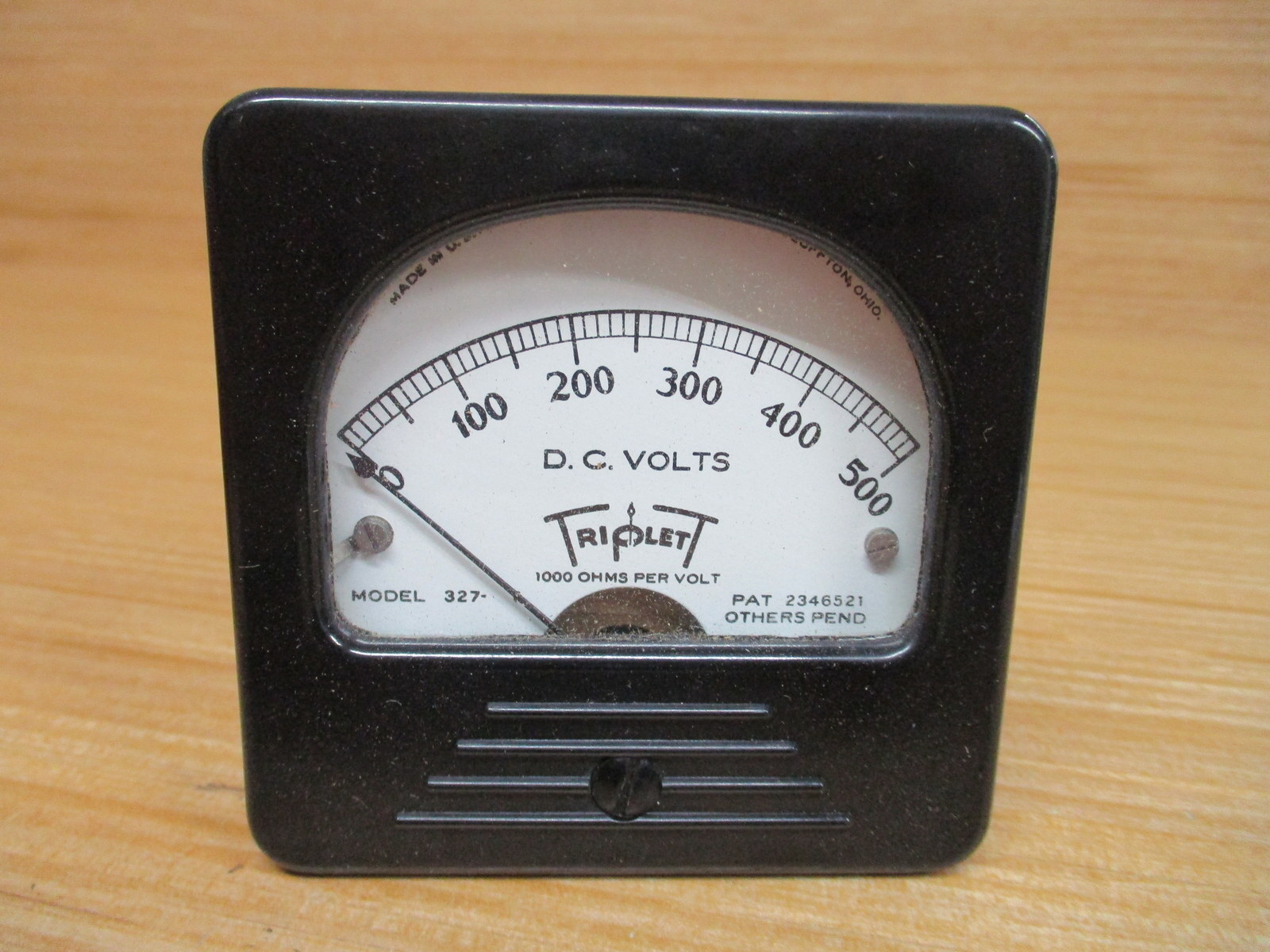 Triplett 327-T DC 0-500 V Panel Meter 327T