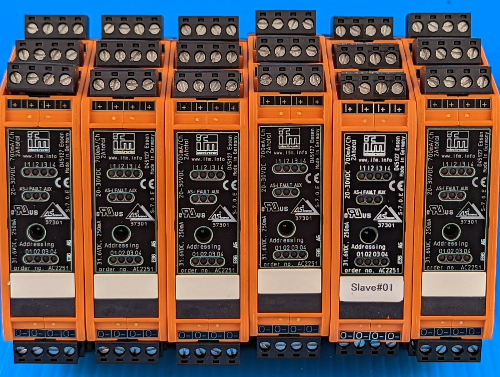 IFM Electronic AC2251 Interface Control Cabinet Module, D45127, Lot of 6