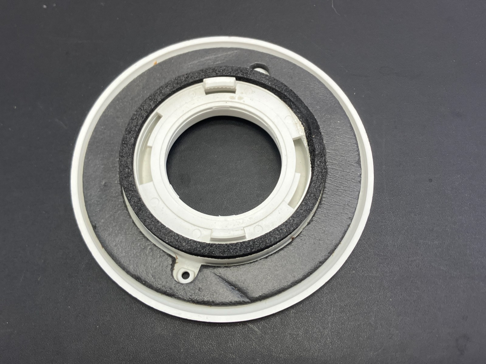 Unico System UPC-56B white round supply outlet for a high-velocity HVAC
