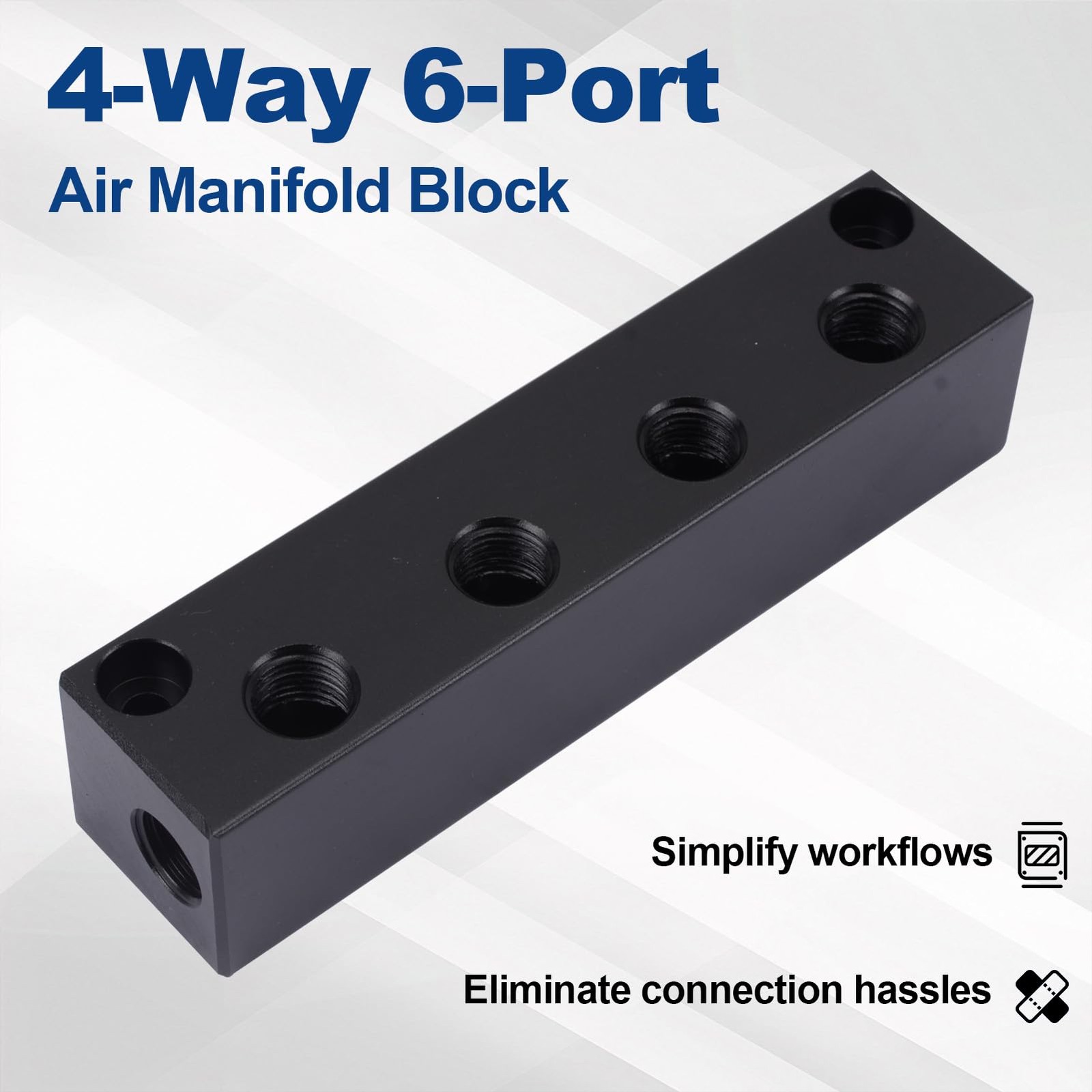 Air Manifold 1/4 NPT, Air Compressor Manifold, Air Hose Inline Manifold Block…