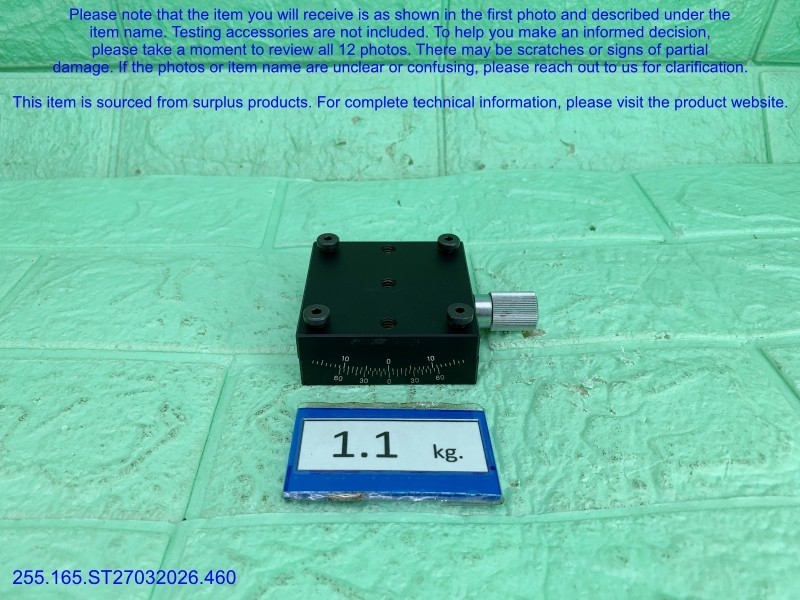 Optosigma G0H-65A76UU 1-Axis Brass Goniometers as shown in photos, sn:9336, DHL.