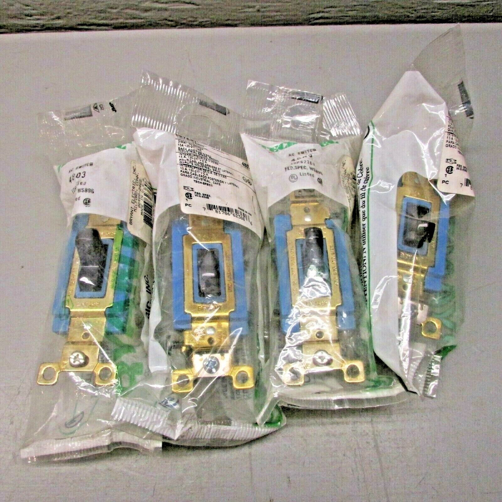Bryant Tech-Spec 4803 AC Switch Lot of 4!