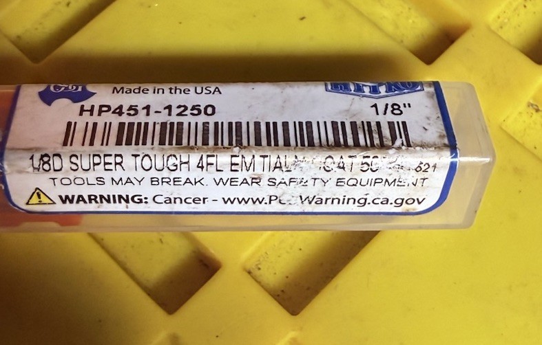 Osg Hp451-1250 Carbide End Mill,1/8 In. Dia.,3/4 In Cut