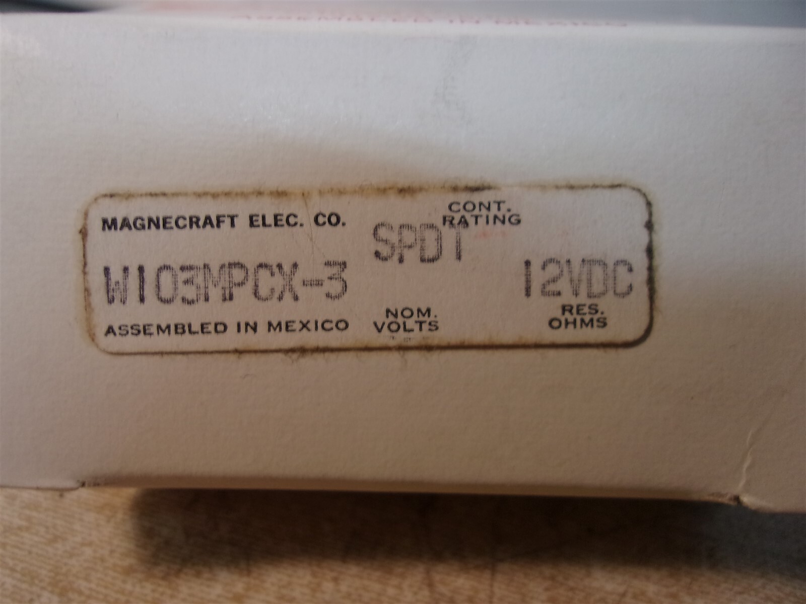 NEW Magnecraft W103MPCX-3 SPDT 12V DC Relay *FREE SHIPPING*