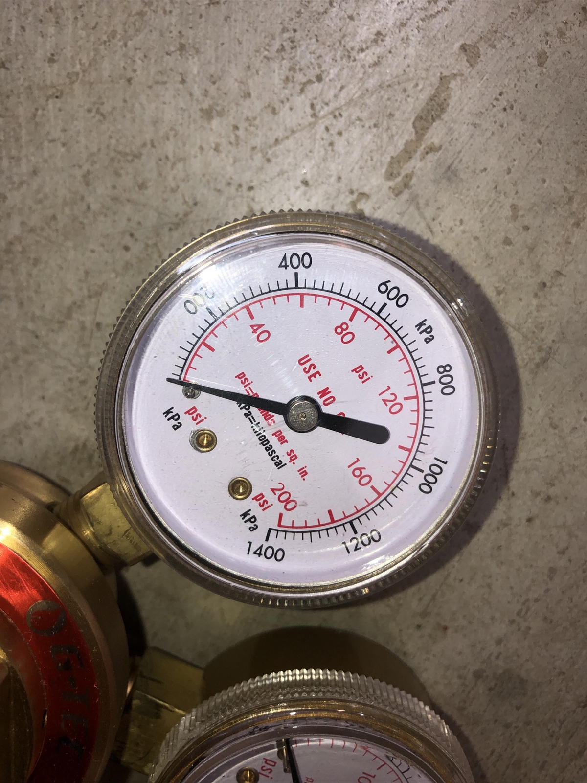 Natural Gas Cutting Torch Regulator, Also High Pressure Propane 20-100 Psi Out