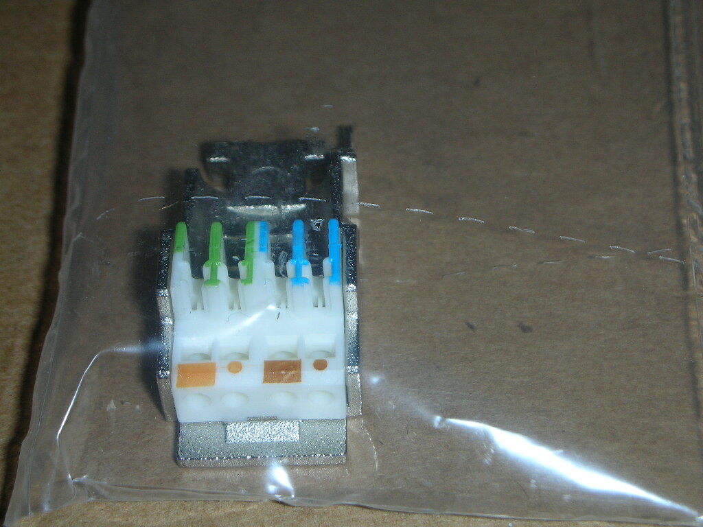 Metz CONNECT 130910-I Recessed RJ45 E-DAT Module Cat.6A 8(8) Jack T568A 1-Pc NEW