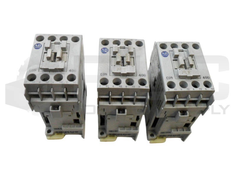 LOT OF 3 ALLEN BRADLEY 100-C09Z*400 /A CONTACTOR 600VAC 25A