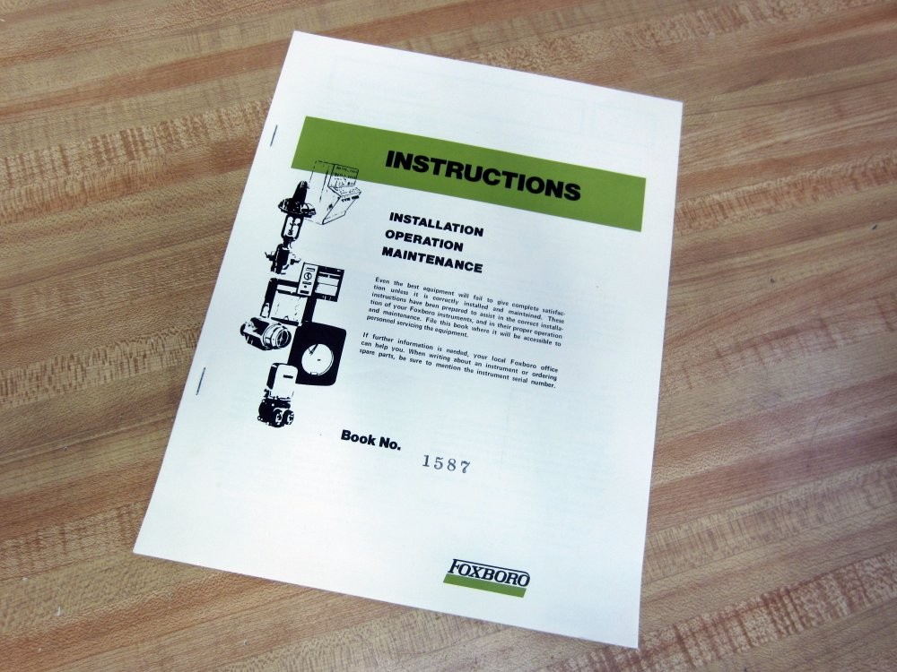 Foxboro MS 13-70 Instructions + Installation Operation Maintenance