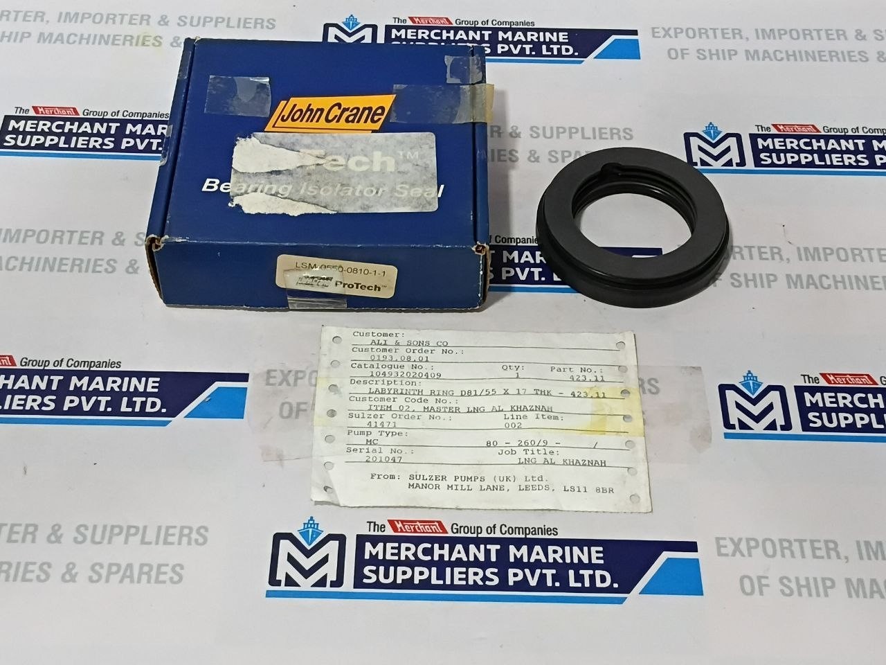 John Crane 423.11 Labyrinth Oil Seal JM LSM-0550-0810 for MC80-260/9 Sulzer Pump