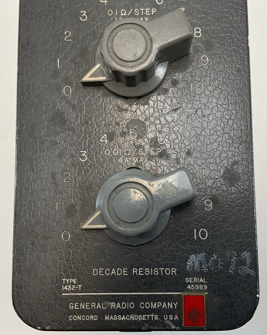 General Radio Gen Rad 1432-T Decade Resistor – Tested Lat Cal exp 2022