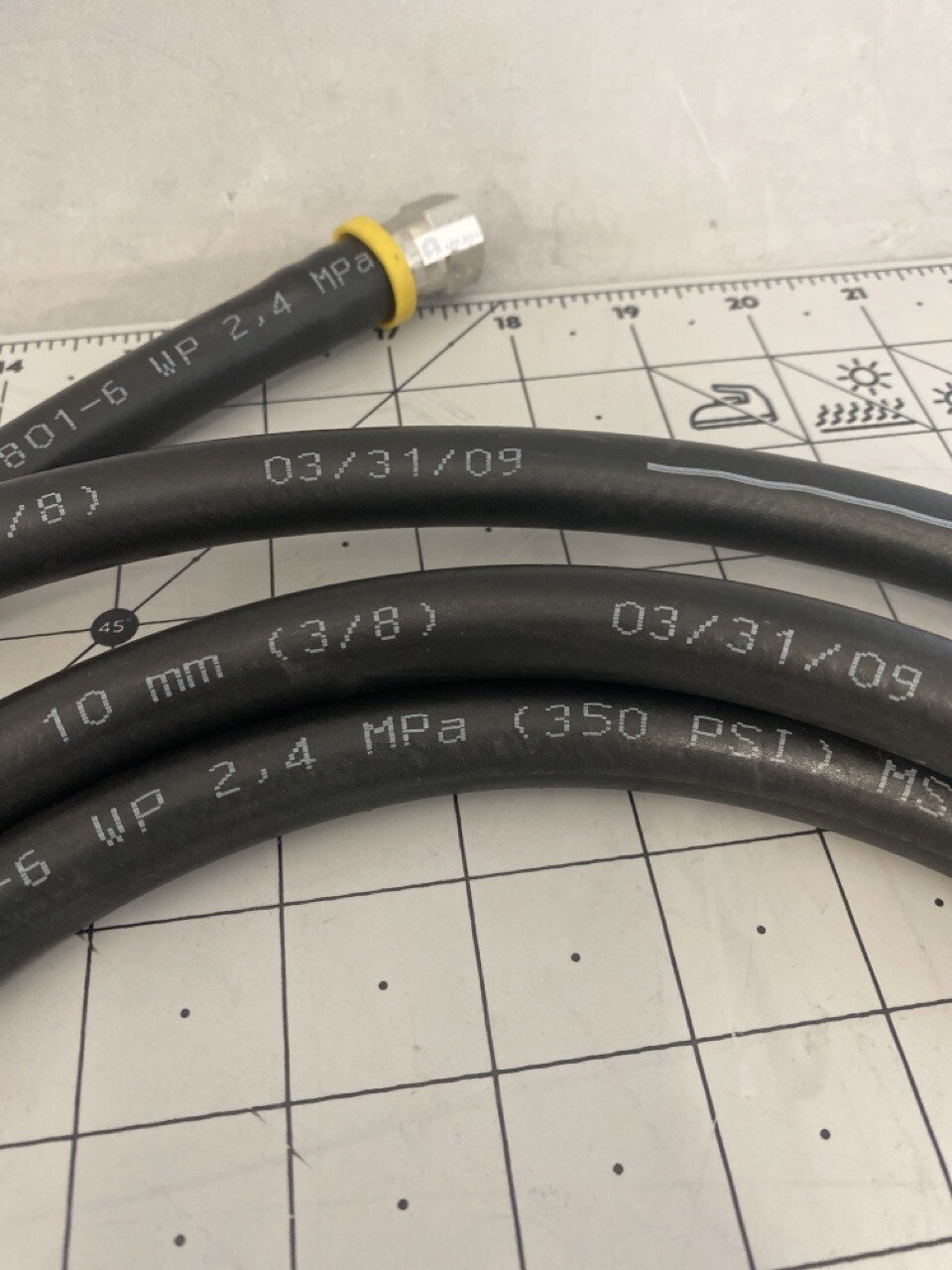 Parker Push-Lok Plus Hose w/ Connectors 10ft PN: 801-6-BLK Applied Materials