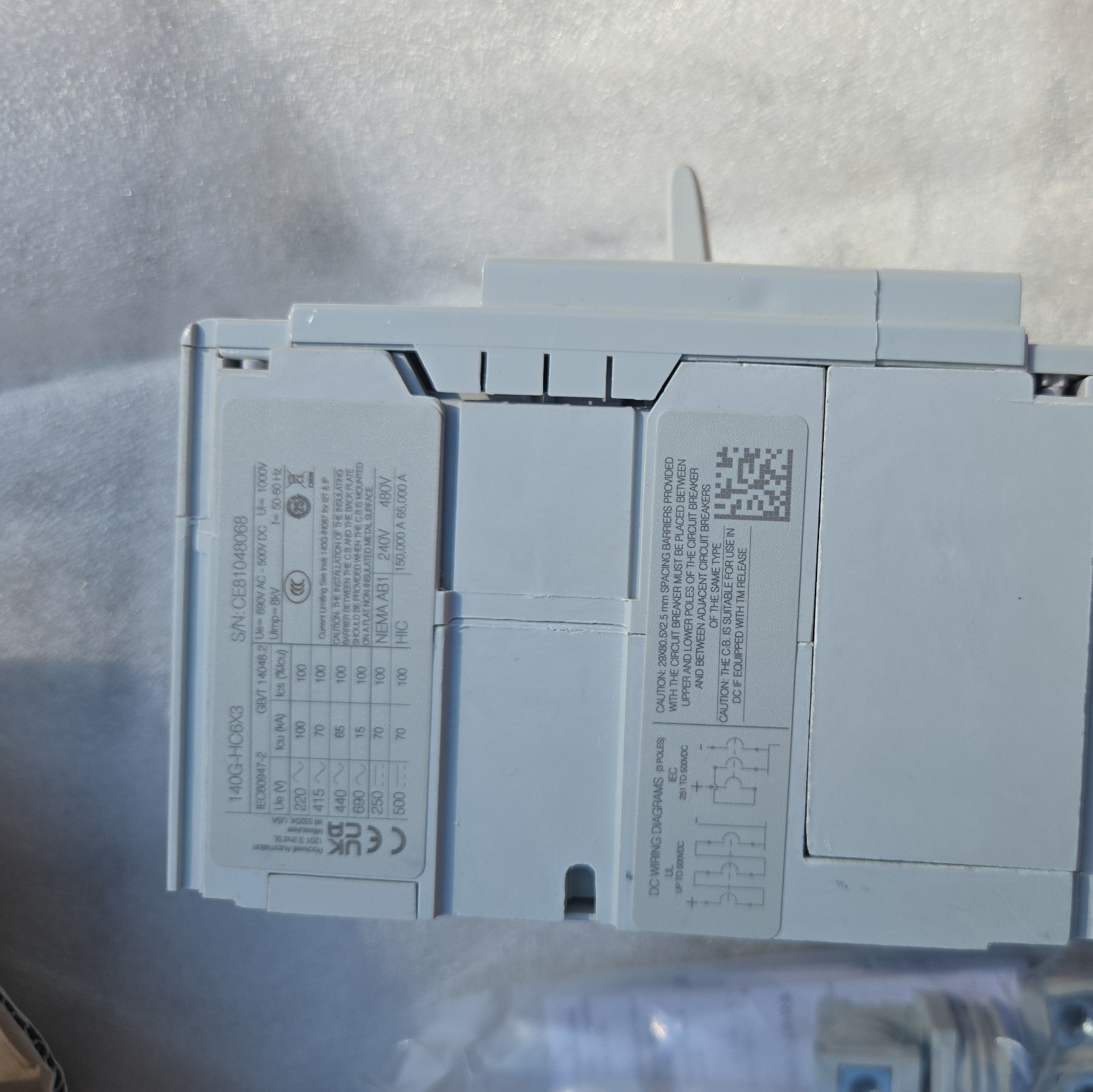 NEW ALLEN BRADLEY 140G-HC6C3-C60 CIRCUIT BREAKER 60A 3P 480V-600Y/347V 50/60HZ