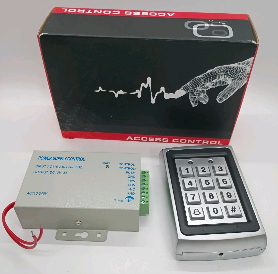 Access Control K7612 Metal Keypad Door Entry With Power Supply Control New