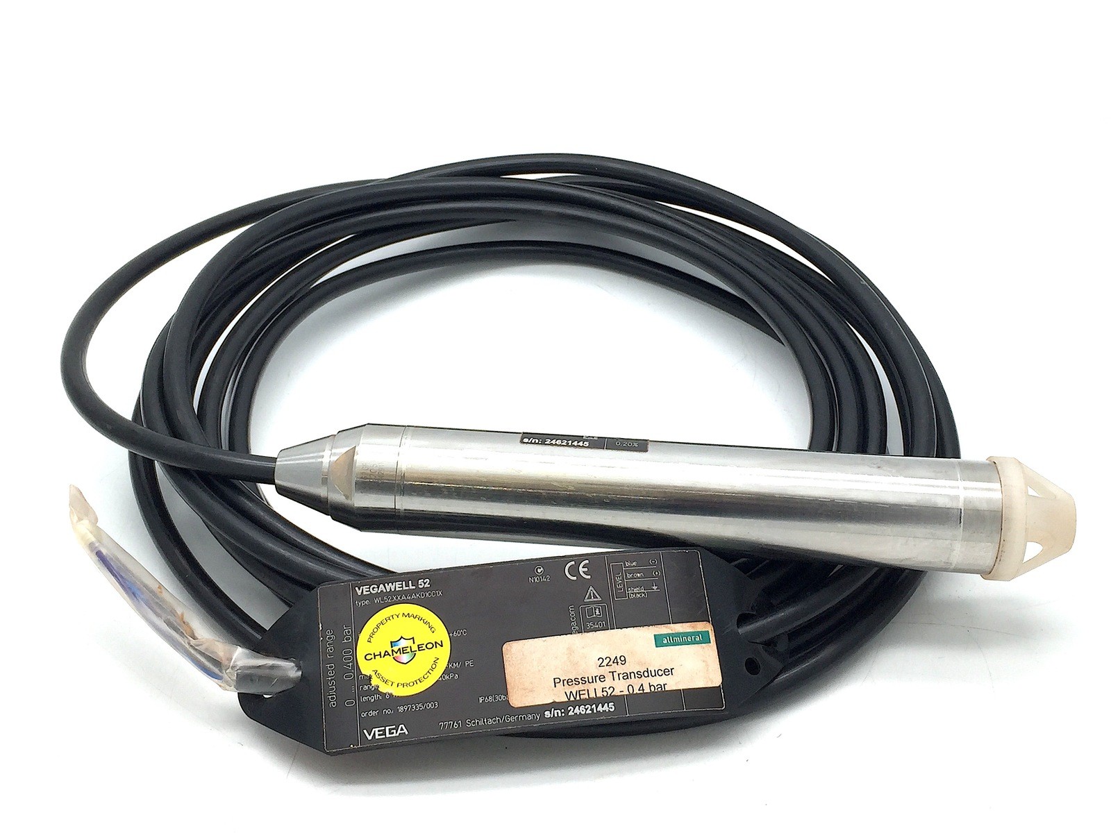 Vegawell Vega 52 Transmitter 4-20mA Pt100 6m Cable WL52 XXA4AKD1CC1X No Clamp