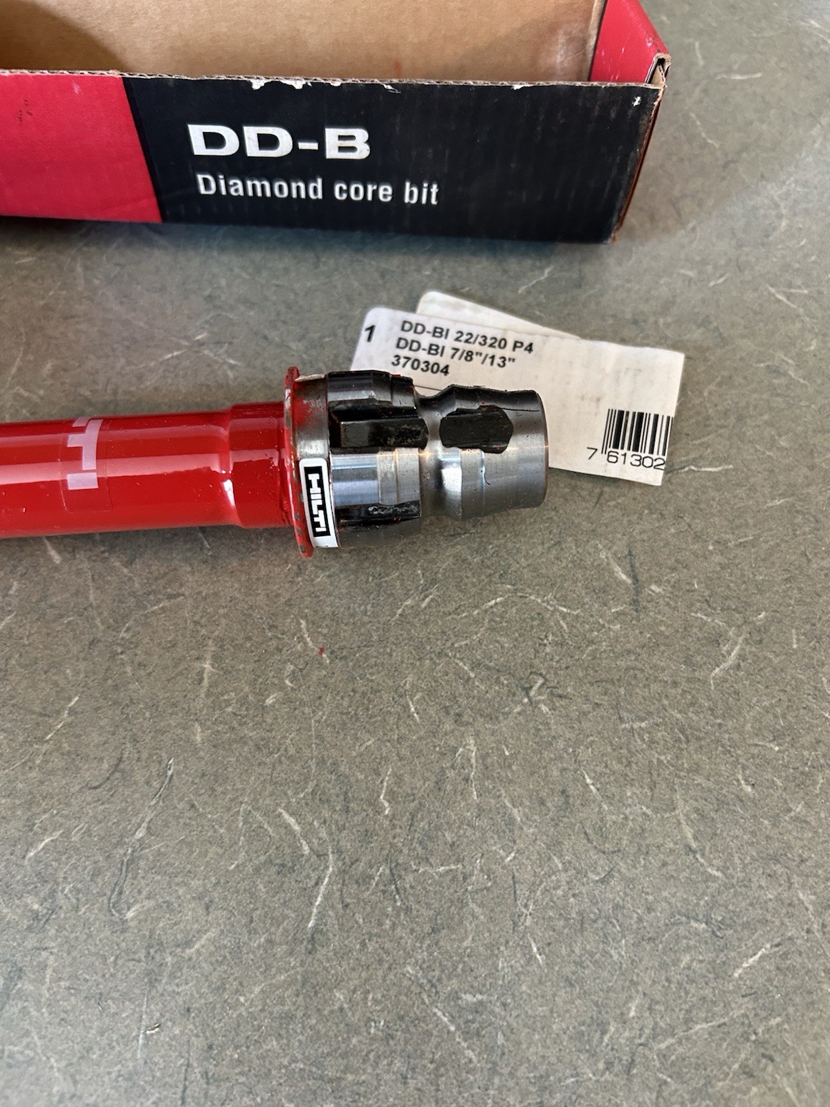HILTI Diamond Core Bit DD-B 22/320 P4 ~ 7/8″ x 13″ 22mm- 2 available