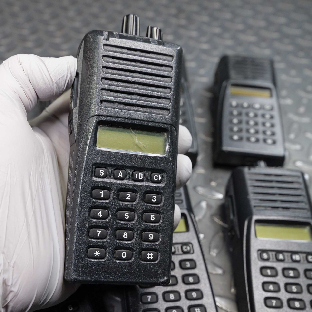 Kenwood TK-380 Type 3 UHF Handheld Radio 400-430 MHz (Lot of 7, Used, No